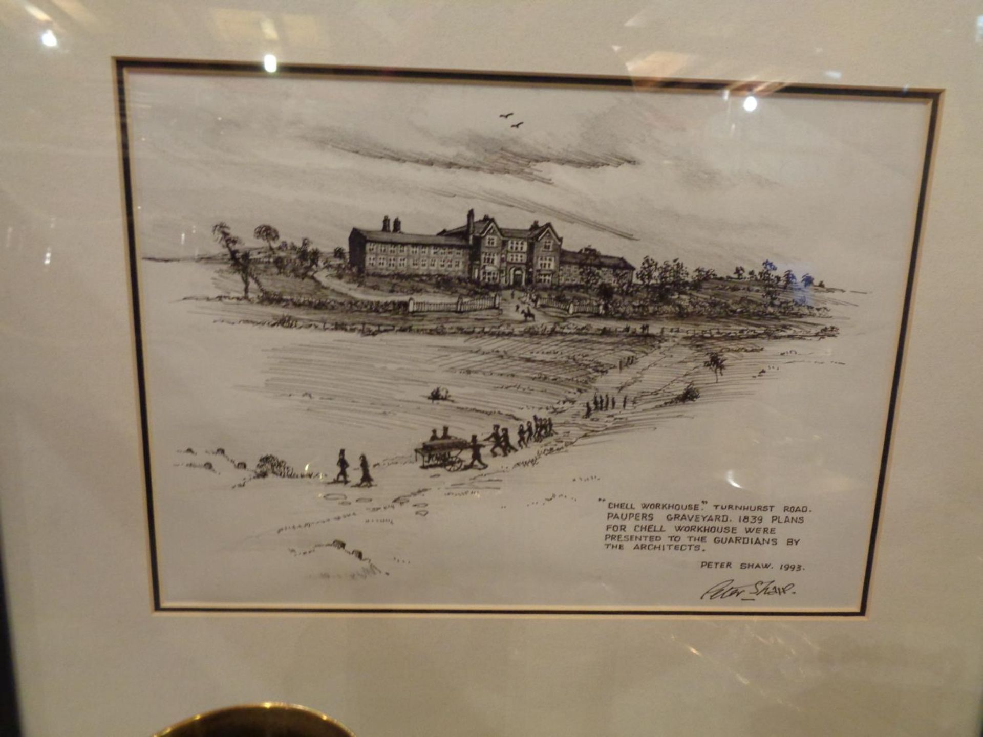 A FRAMED PICTURE OF CHELL WORKHOUSE - Image 2 of 2