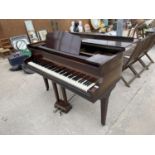 A MAHOGANY STEINMETZ BABY GRAND PIANO