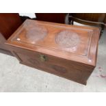 AN ORIENTAL CAMPHOR WOOD CHEST