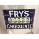 A LARGE FRYS "FIVE BOYS" CHOCOLATE ADVERTISING METAL SIGN 50CM X 70CM