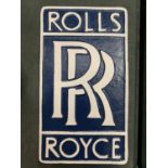 A CAST METAL ROLLS ROYCE WALL PLAQUE