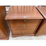 A STAG BEDSIDE CHEST WITH SLIDE