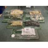 SEVEN MODEL TANKS IN PLASTIC BOXES