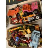 TWO BOXES TO INCLUDE MAINLY TOY CARS AND TRUCKS