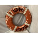 A VINTAGE LIFEBUOY RING ZUI-YOH REG MANILLA