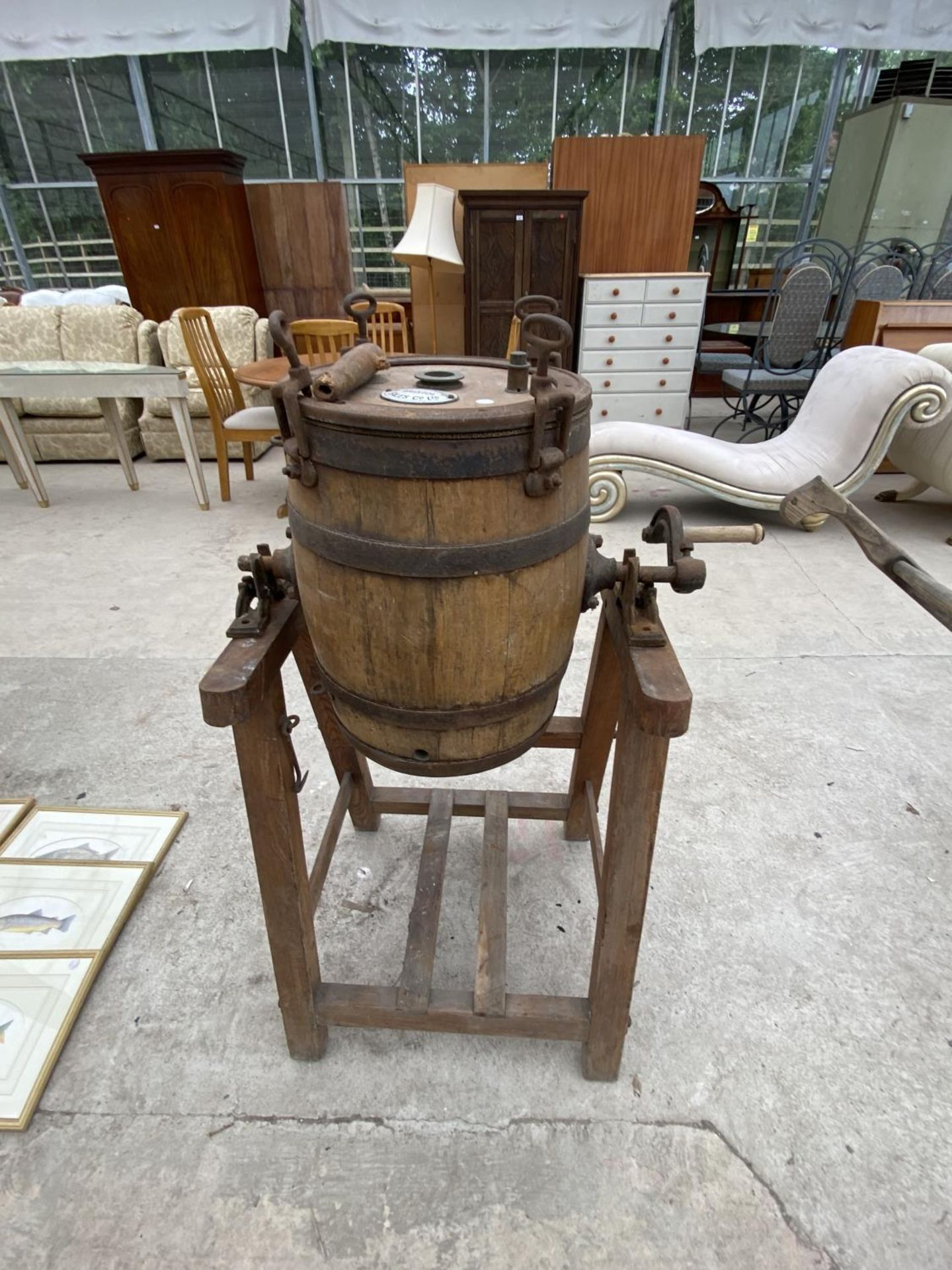 A VINTAGE 'MELOTTE SEPARATOR SALES COMPANY LTD' BUTTER CHURN