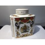 A BOXED ROYAL WORCESTER LIMITED EDITION TEA CADDY 2/1000