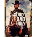 A TIN CLINT EASTWOOD THE GOOD, THE BAD AND THE UGLY SIGN