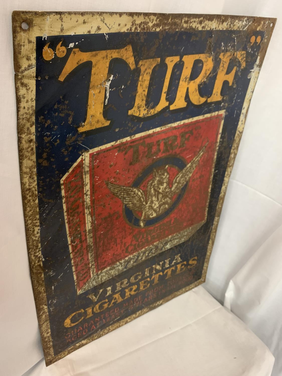 A 1920'S TIN TURF SIGN 74CM X 51CM - Image 2 of 6