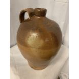 A LARGE PRELSEY & BARCLAY STONEWARE FLAGON