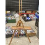 A WOODEN ARTIST EASEL