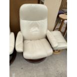 A STRESSLESS CHAIR AND STOOL