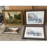 AN ASSORTMENT OF VINTAGE FRAMED PRINTS AND PICTURES