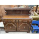 AN EARLY 20TH CENTURY OAK SIDEBOARD, 54" WIDE