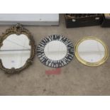 AN ASSORTMENT OF FRAMED MIRRORS