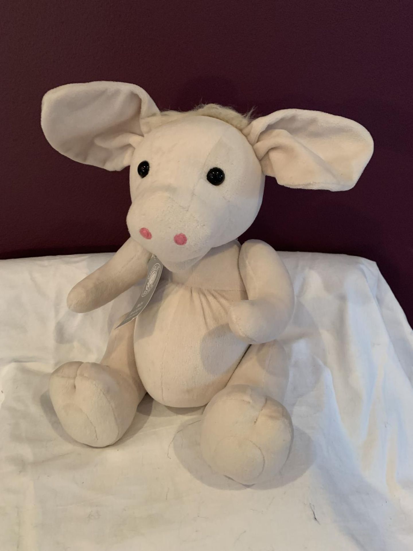 A NEW AND TAGGED CHARLIE BEARS PIG 'ANASTASIA' FROM THE BABY BOUTIQUE COLLECTION