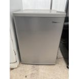 A SILVER INVENTOR COUNTER TOP FRIDGE BELIEVED IN WORKING ORDER BUT NO WARRANTY