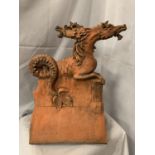 A JANUS HORSE SEA SERPENT RIDGE TILE H:54CM