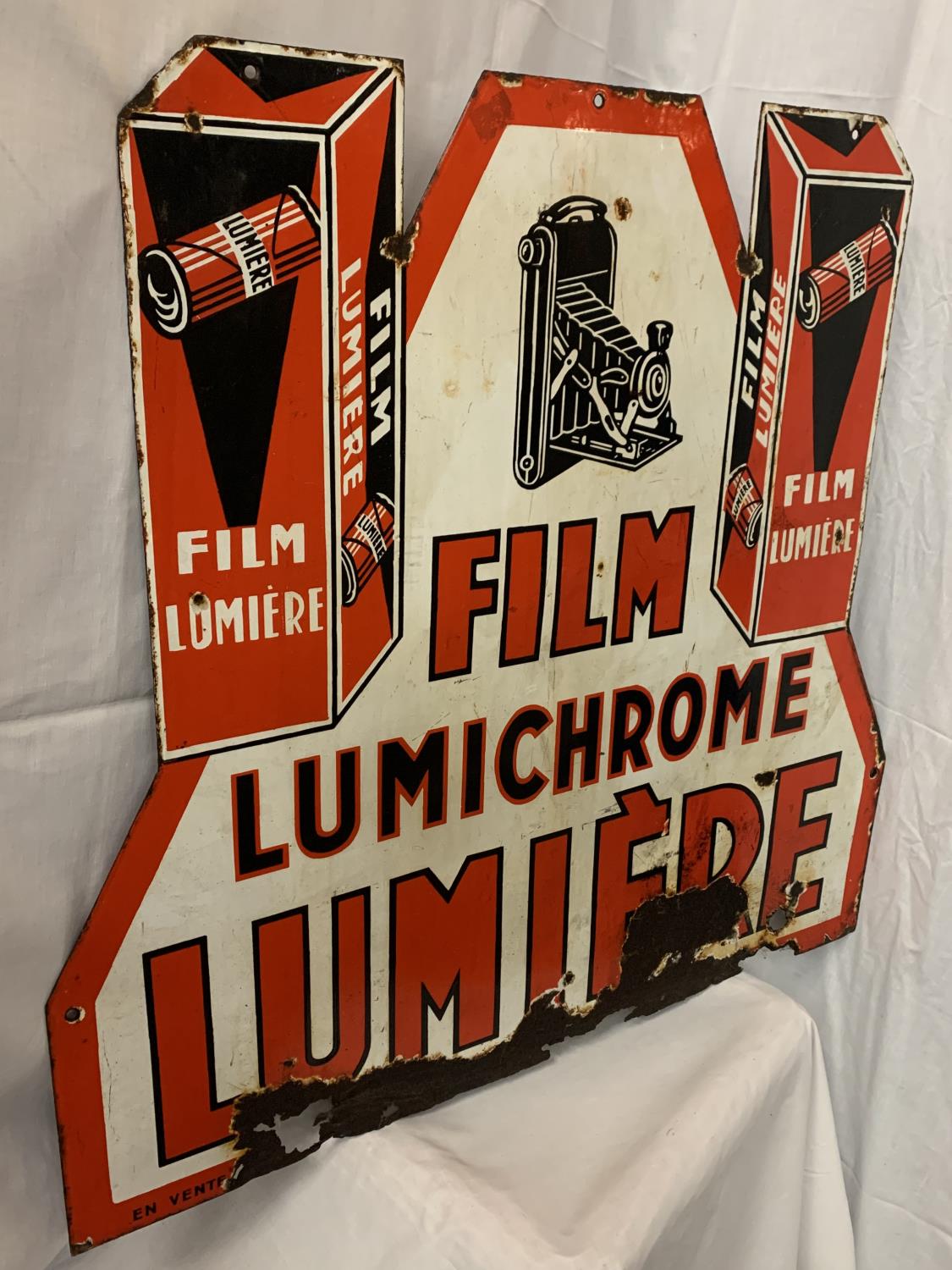 A DOUBLE SIDED ENAMEL SIGN FILM LUMICHROME LUMIERE88CM X 90CM - Image 2 of 5