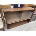 A MULTI WIDTH GLASS FRONTED BOOKCASE, 48" WIDE