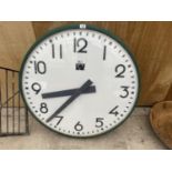 A VINTAGE/RETRO BLICK WESTERSTRAND STAMPED MADE IN SWEEDEN CLOCK (DIAMETER:95CM)