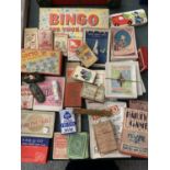 A VINTAGE COLLECTION OF MAINLY CARD GAMES TO INCLUDE ALISON IN WONDERLAND, WOODLAND HAPPY FAMILIES