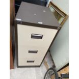 AN OFFICE WORLD THREE DRAWER FILING CABINET