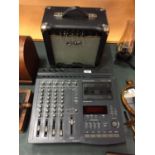 TASCAM RECORDING EQUIPMENT AND MICROPHONE WITH CRUISER SPEAKER