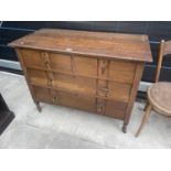 AN EARLY 20TH CENTURY OAK DRESSING CHEST BASE, 42" WIDE