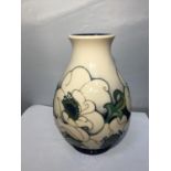 A MOORCROFT SNOWSONG VASE 7 INCHES TALL