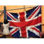 A COTTON UNION JACK FLAG 80" X 54"