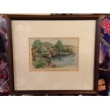 A FRAMED PUNCH PRINT BY FRANK REYNOLDS