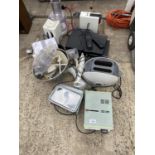 AN ASSORTMENT OF ELECTRICALS TO INCLUDE A FOOD MIXER, A DVD PLAYER AND TOASTER ETC
