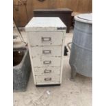 A FIVE DRAWER MINITURE BISLEY FILING CABINET