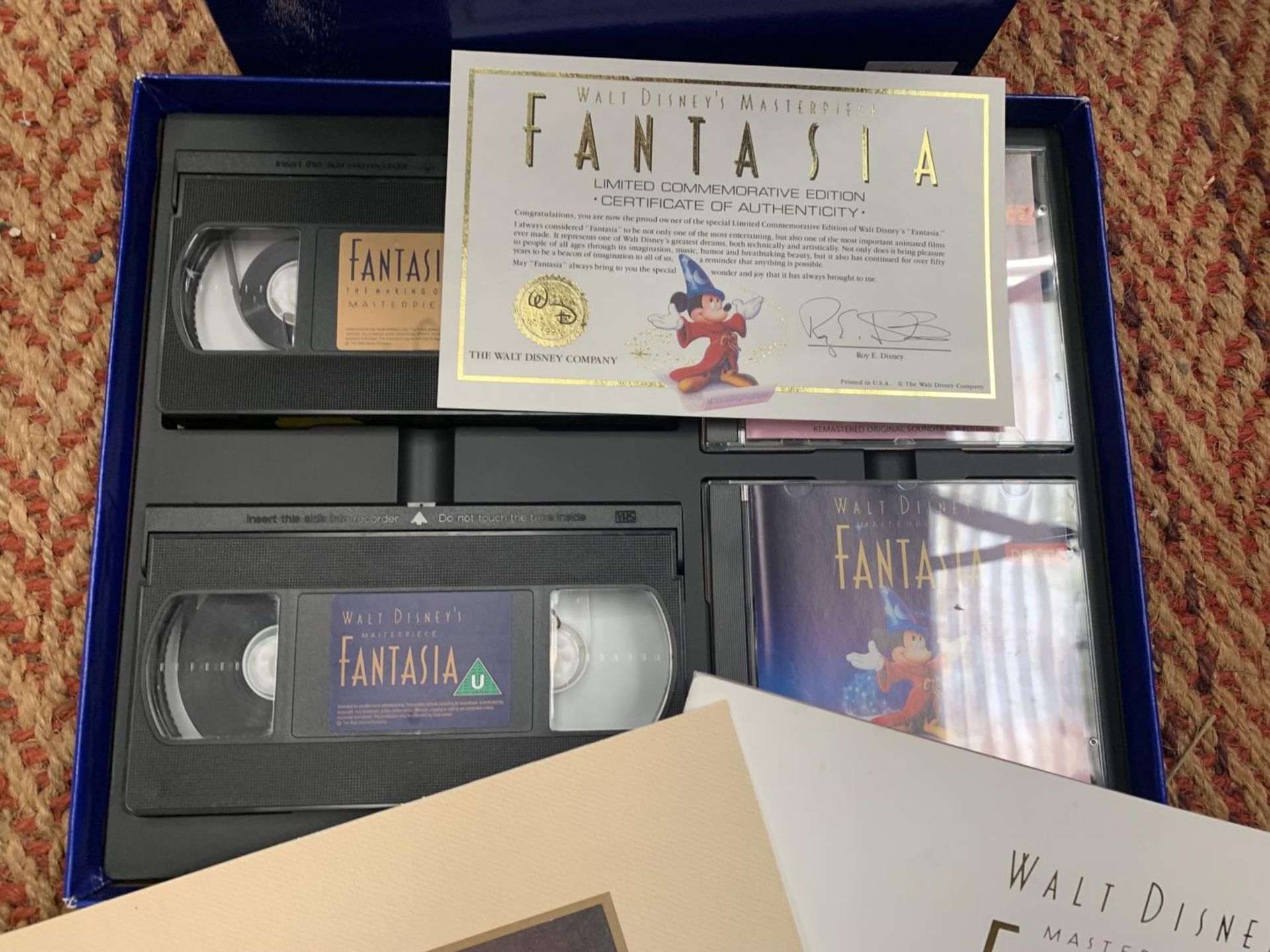 A BOXED LIMITED EDITION WALT DISNEY'S 'FANTASIA' COLLECTION TO INCLUDE VIDEOS AND CD'S AND COA - Image 3 of 3