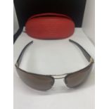 A PAIR OF ARMANI SUNGLASSES WITH A CASE