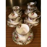 EIGHTEEN PIECES OF ROYAL ALBERT CELEBRATION TO INCLUDE CUPS, SAUCERS AND SIDE PLATES