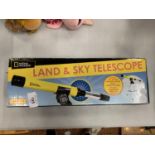 A BOXED NATIONAL GEOGRAPHIC LAND AND SKY TELESCOPE