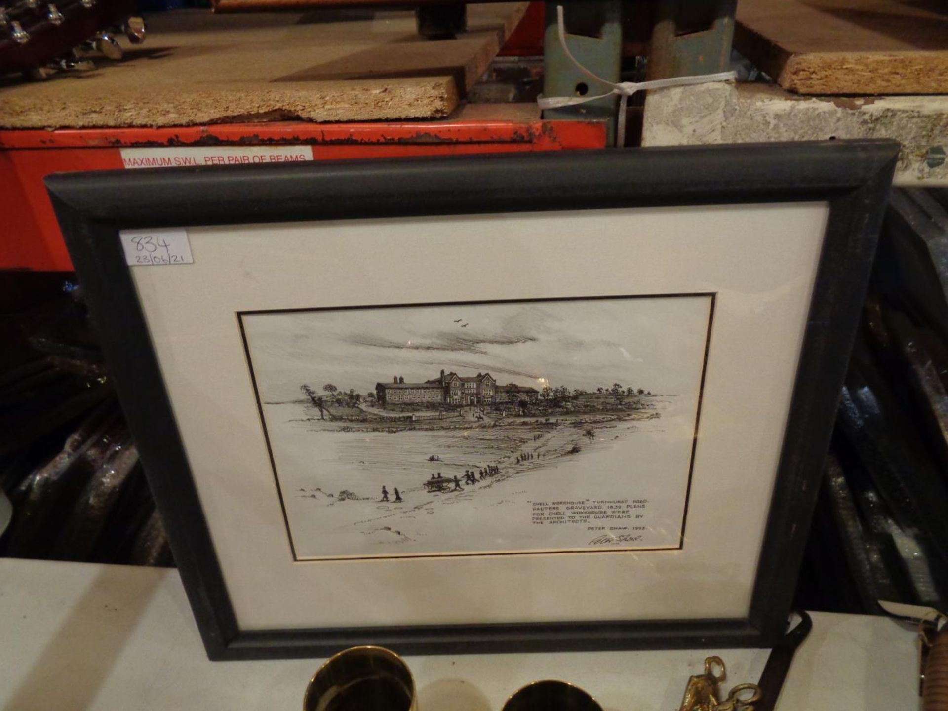 A FRAMED PICTURE OF CHELL WORKHOUSE