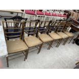 A SET OF SIX BAMBOO EFFECT BEDROOM CHAIRS