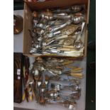 A LARGE QUANTITY OF SILVER PLATED CUTLERY