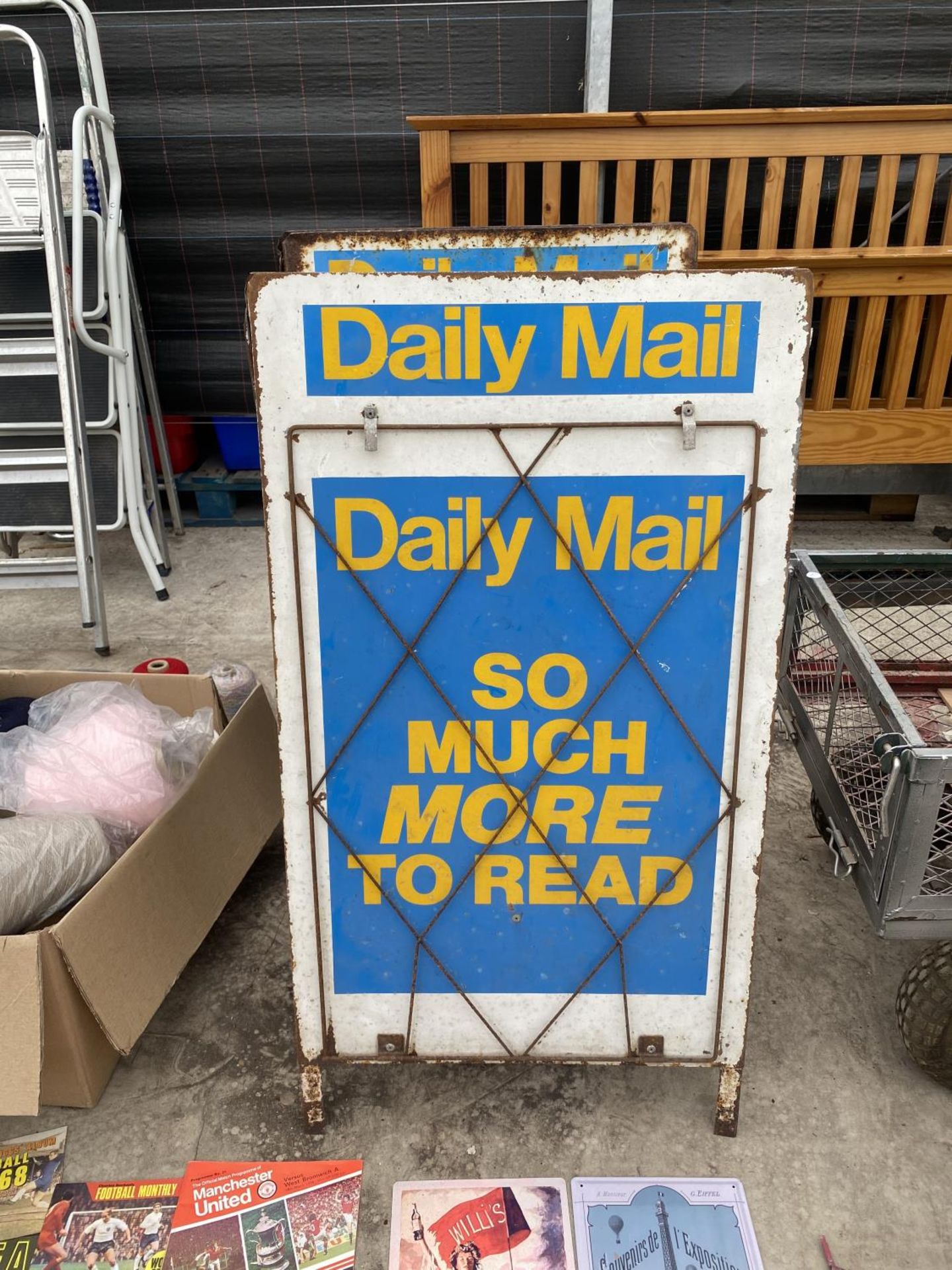 A PAIR OF DAILY MAIL A BOARD NEWS STANDS - Image 2 of 3