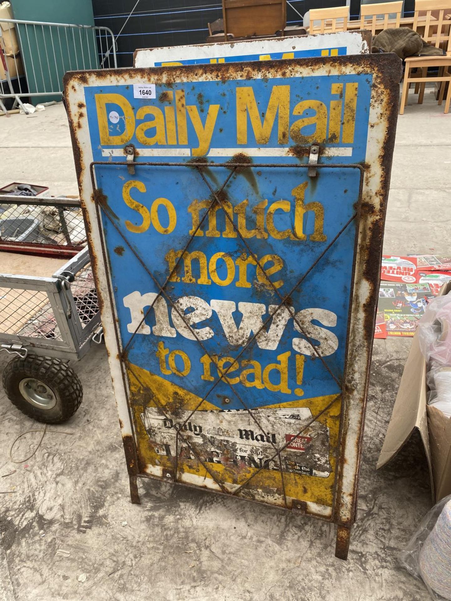 A PAIR OF DAILY MAIL A BOARD NEWS STANDS - Image 3 of 3