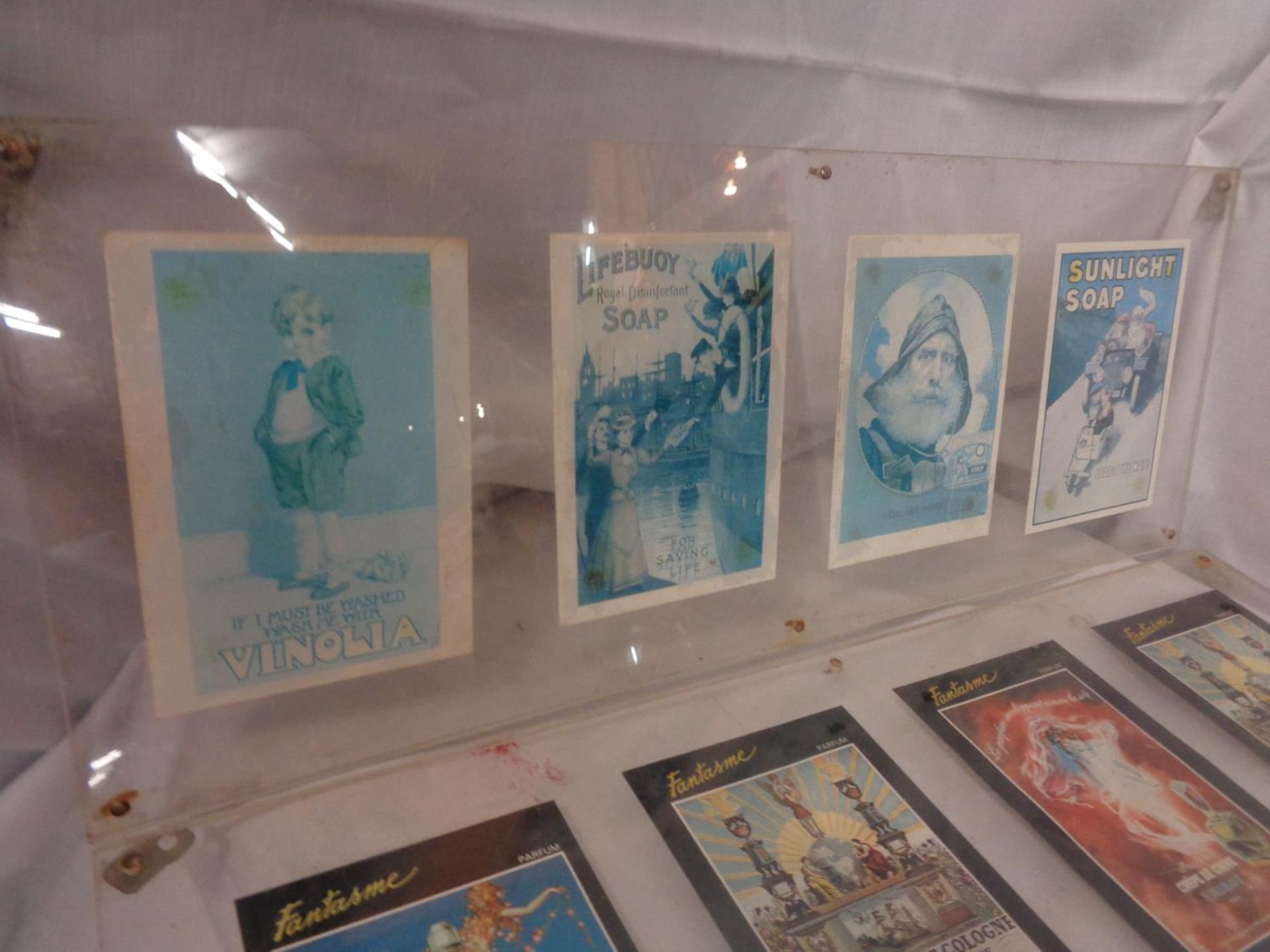 A VARIETY OF FRAMED SOAP AND PERFUME POSTCARDS - Image 4 of 10