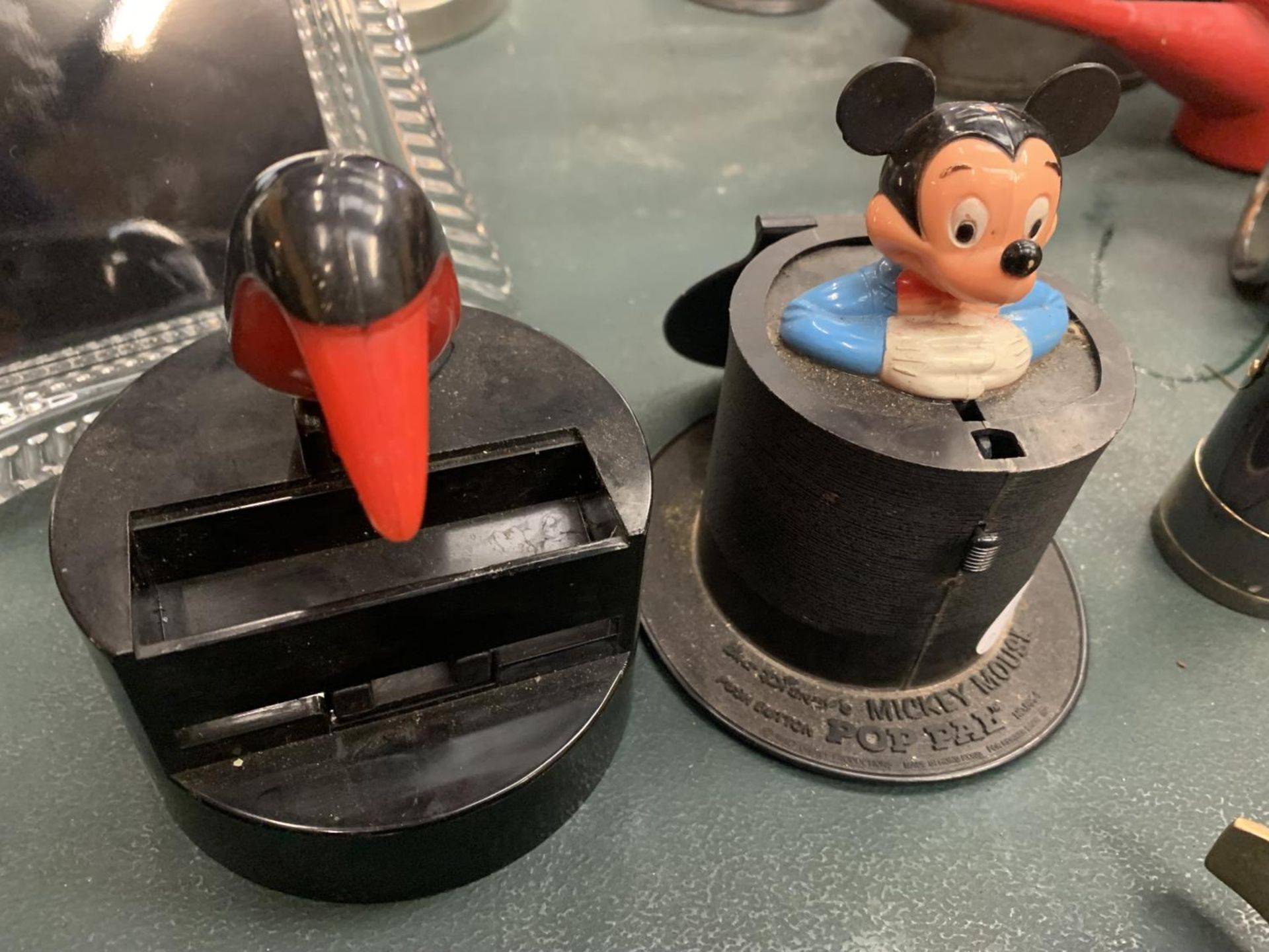 A VINTAGE MICKEY MOUSE POP PAL A WOODPECKER TOOTHPICK PICKER