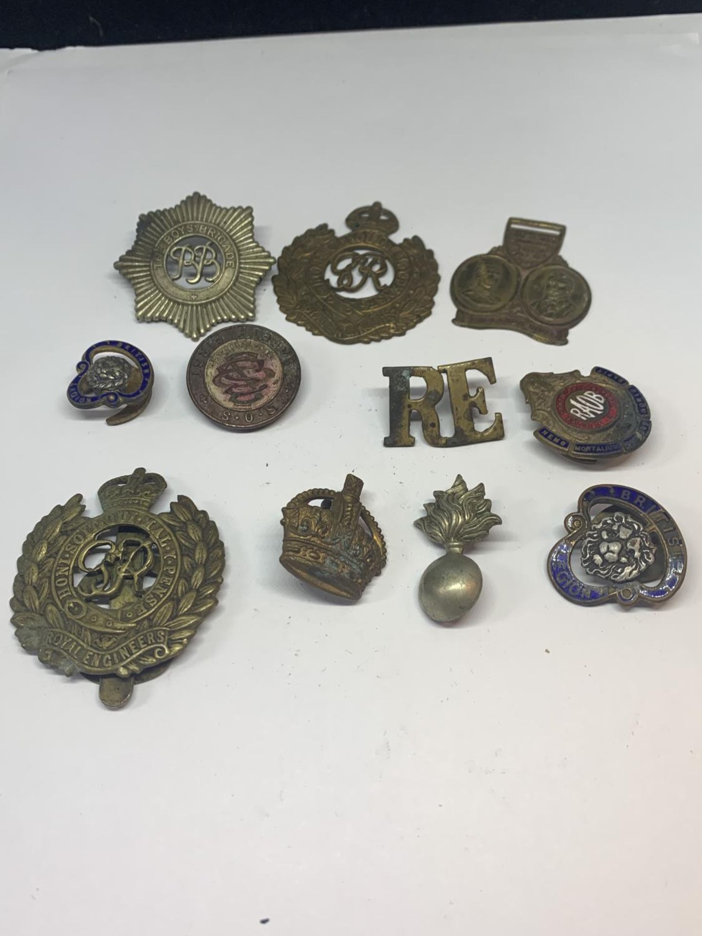 ELEVEN VARIOUS MILITARY BADGES
