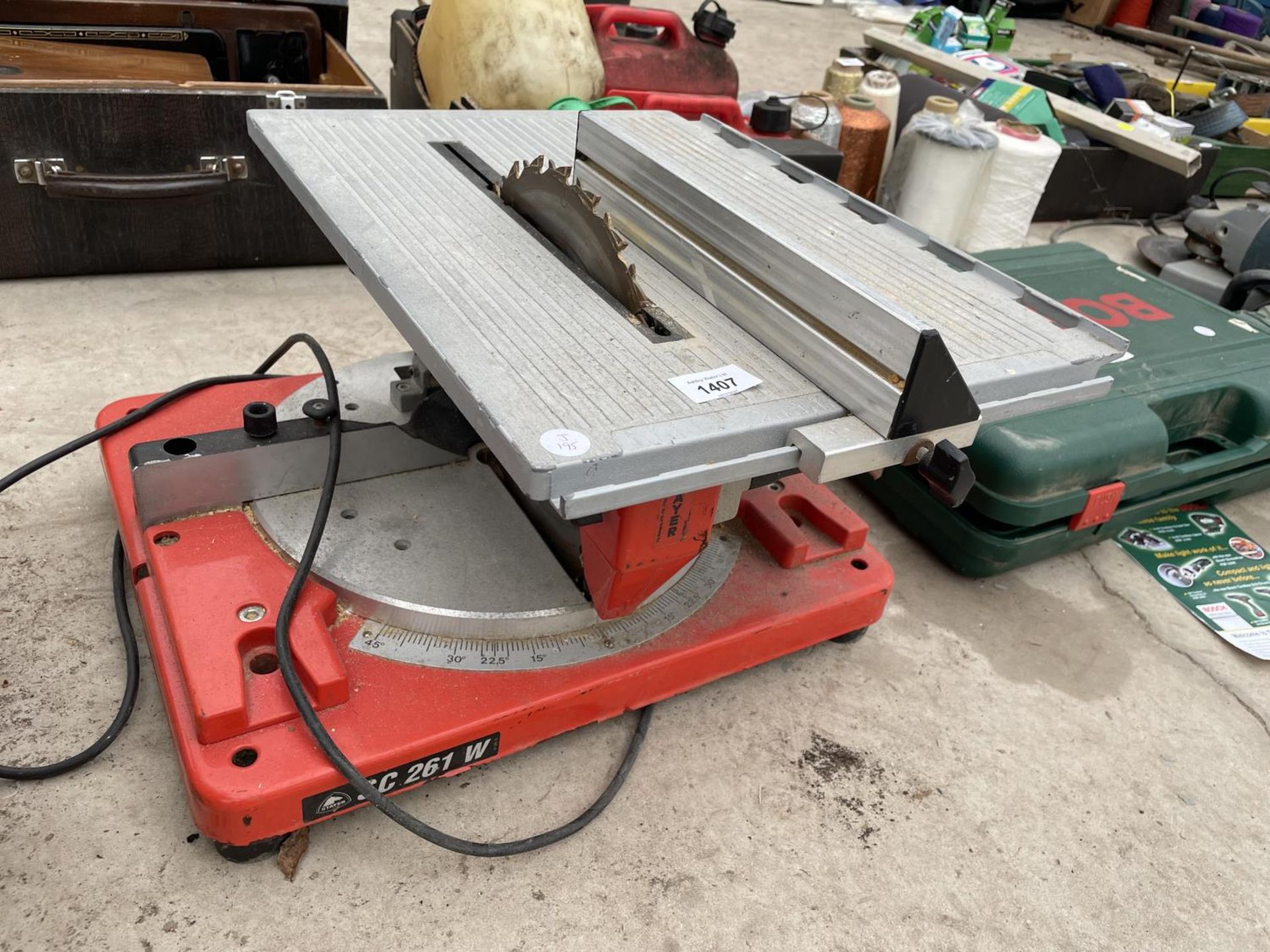 A STAYER ELECTRIC TABLE SAW BELIEVED WORKING BUT NO WARRANTY