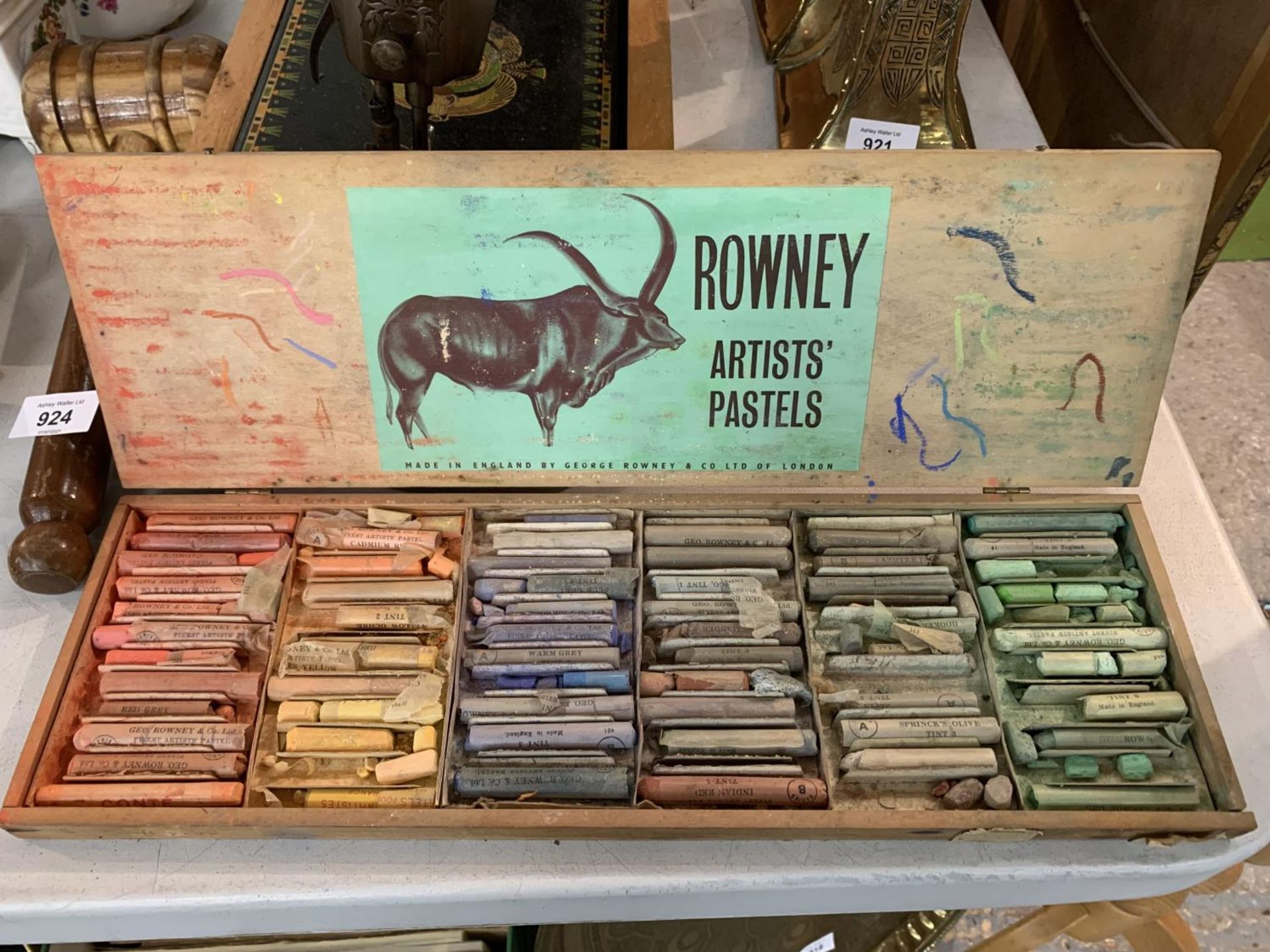 A BOX OF ROWNEY ARTISTS PASTELS