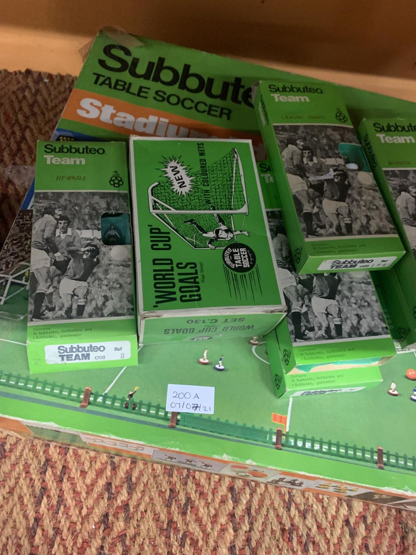 A SUBBUTEO TABLE SOCCER STADIUM EDITION WITH NINE EXTRA TEAMS TO INCLUDE ENGLAND, MAN CITY, WALES, - Image 2 of 5