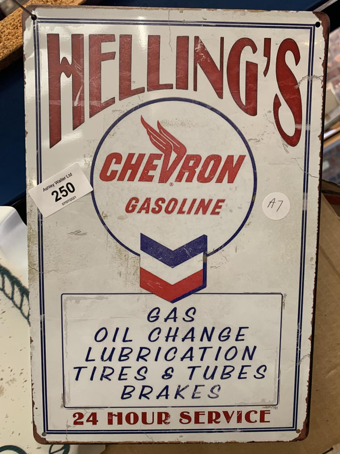 VINTAGE STYLE HELLINGS GARAGE MAN CAVE TIN METAL RETRO SIGN 20X30 CM - Image 2 of 2